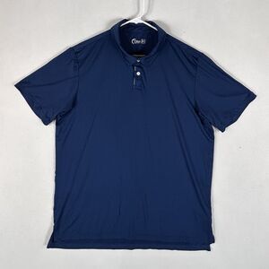 Zyia Active Golf Polo Shirt Mens XL Blue Short Sleeve Performance Adults Collar
